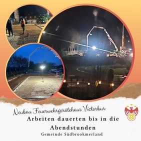 Impressionen zu Bauarbeiten in den Abendstunden