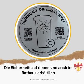 Hinweis zur Mülltrennung